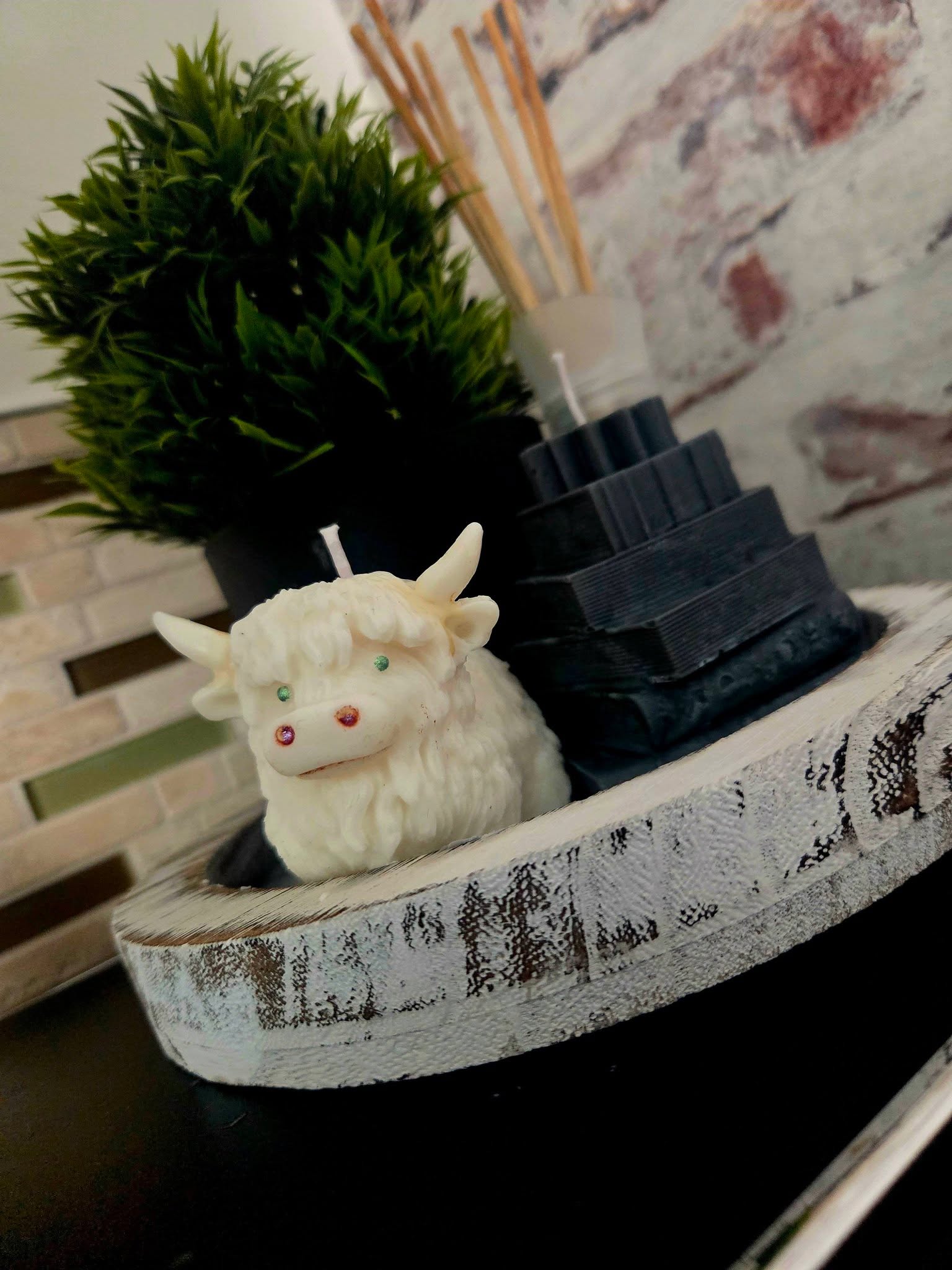 Highland Coo Candle